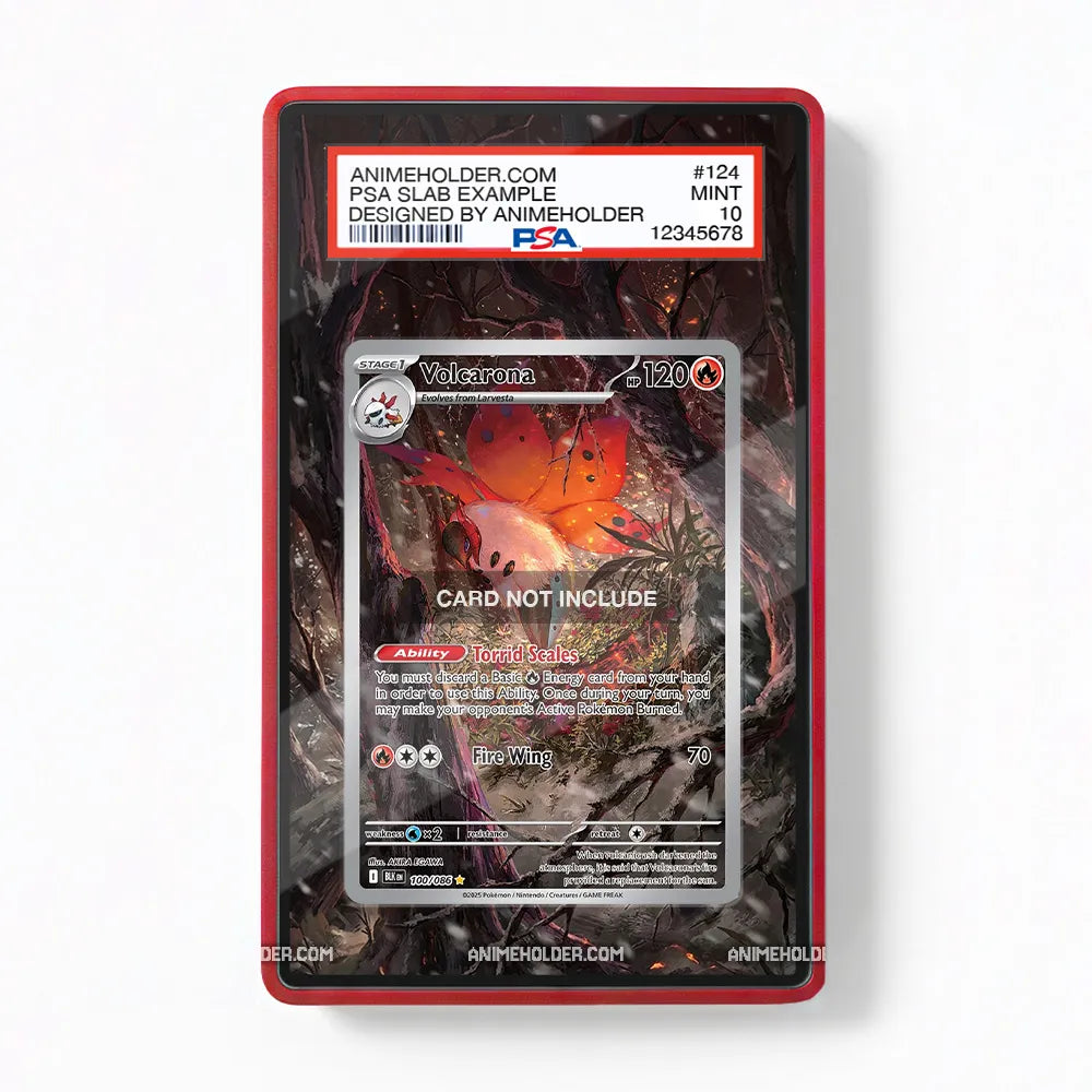 Volcarona 100-086 Black Bolt Pokemon Cards Extended Art Display Cases - PSA Slab Case - Front View