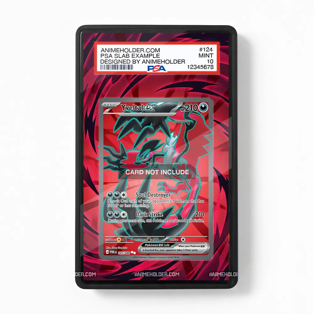 Yveltal 105-088 Perfect Order Pokemon Cards Extended Art Display Cases - PSA Slab Case - Front View