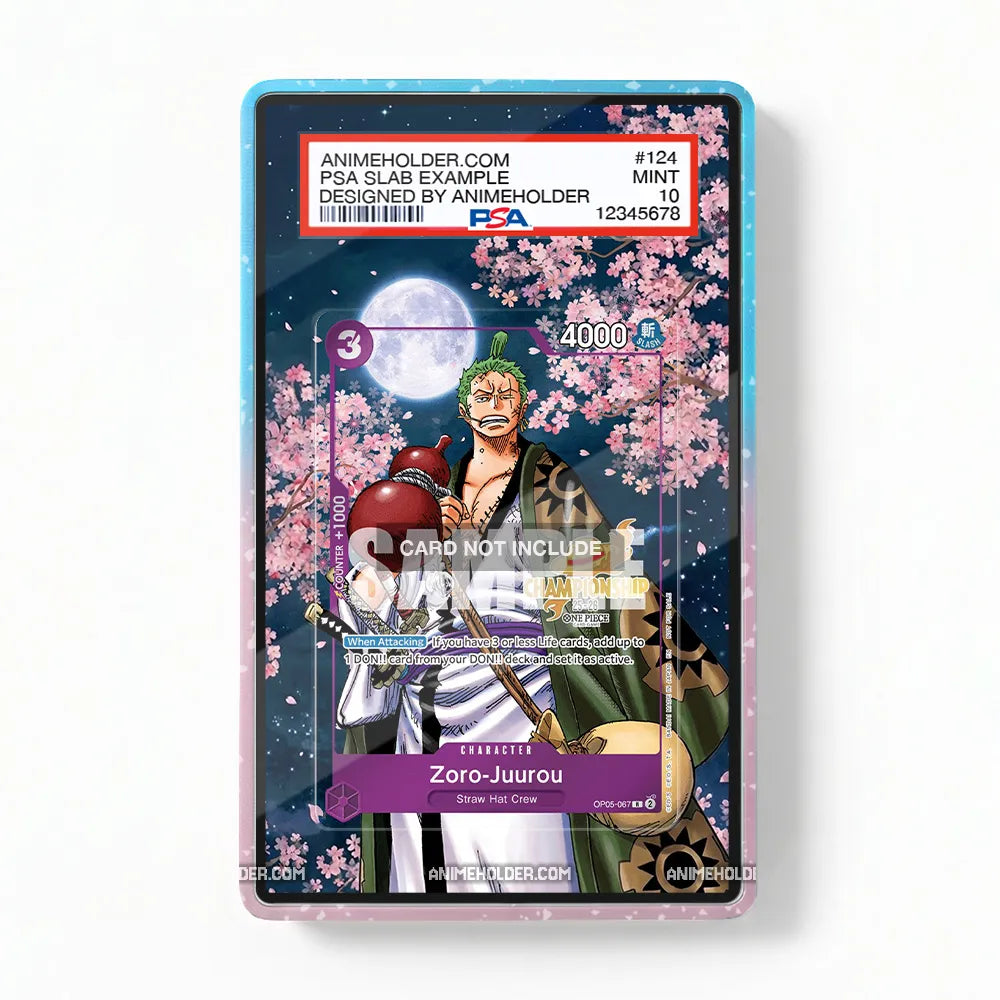 Zoro-Juurou OP05-067 25-26 Championship One Piece Cards Extended Art Display Cases - PSA Slab Case - Front View