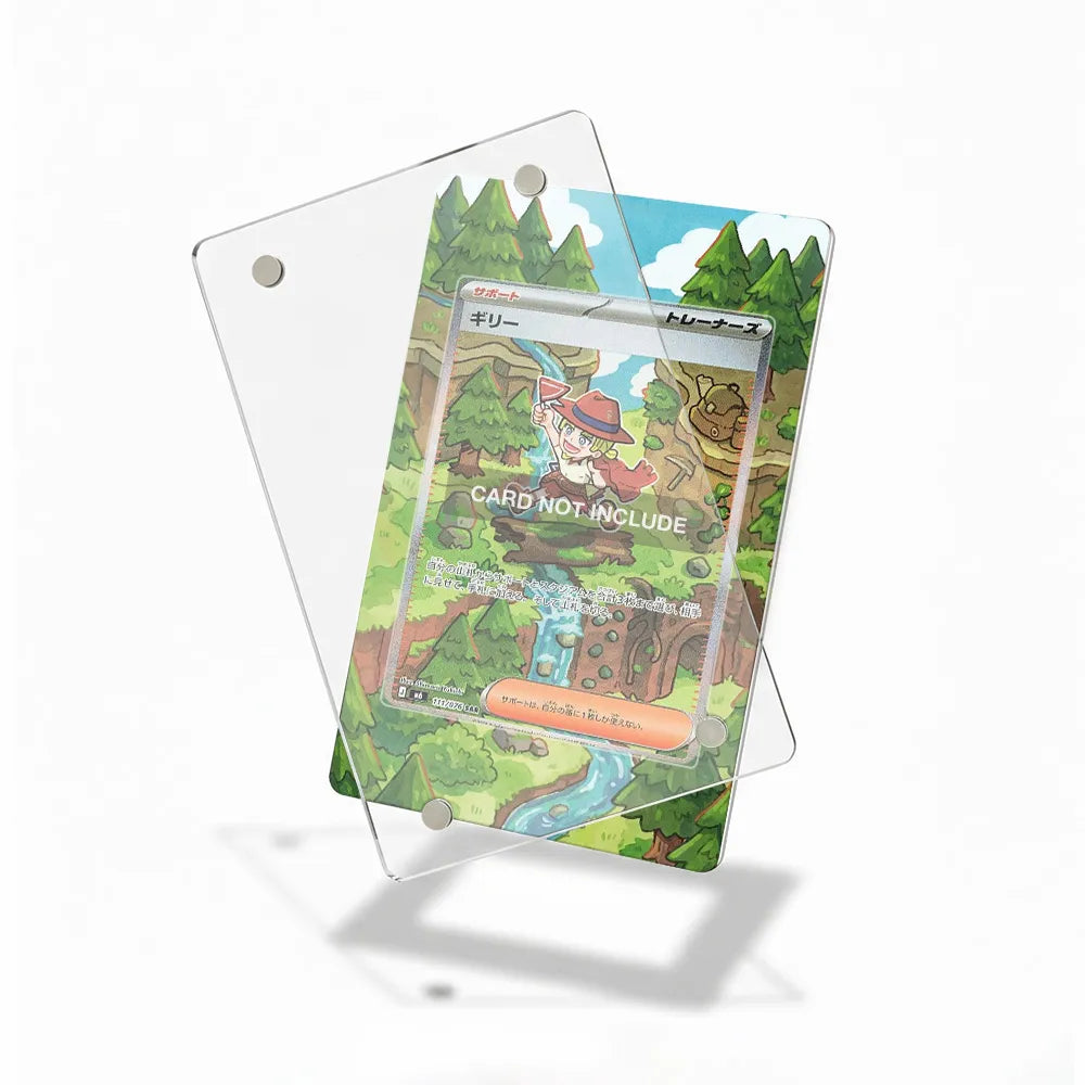 Aarune 111-076 SAR Storm Emeralda Delta Reign Pokemon Cards Custom Art Display Cases - Magnetic Case - Detail View