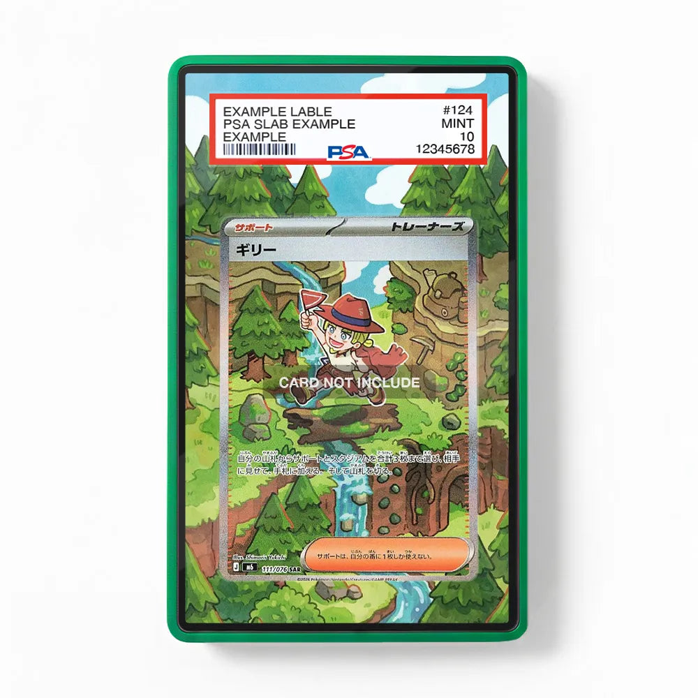 Aarune 111-076 SAR Storm Emeralda Delta Reign Pokemon Cards Custom Art Display Cases - PSA Slab Case - Front View