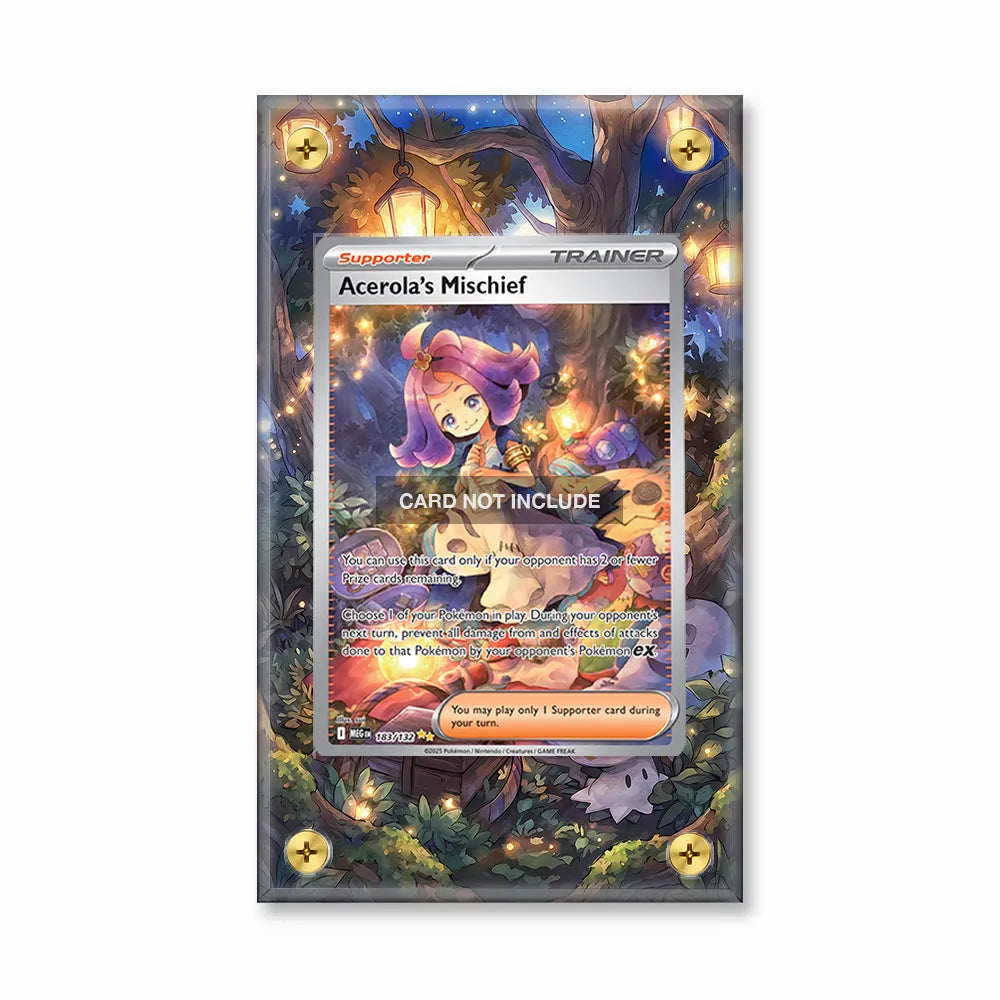 Acerola's Mischief 183-132 SIR SAR Mega Pokemon Base Set Extended Art Display Cases - Screws Case - Front View