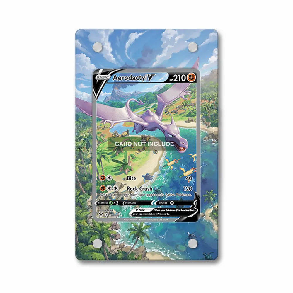 Aerodactyl V 180-196 SIR SAR Lost Origin Alternate Art Extended Art Display Cases - PSA Graded Guard Case - Front View