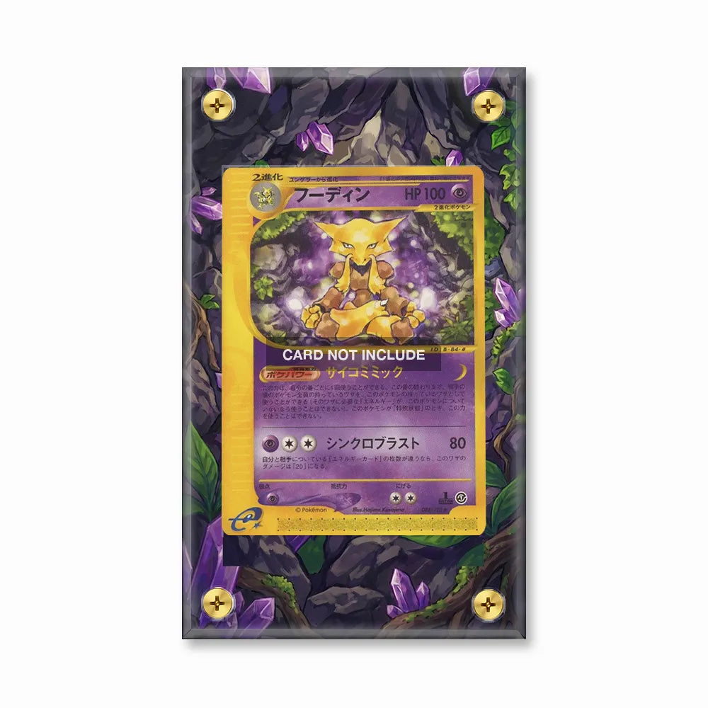 Alakazam-Holo 116 Expedition-1st Edition Pokemon Cards Extended Art Display Cases - Screws Case - Front View