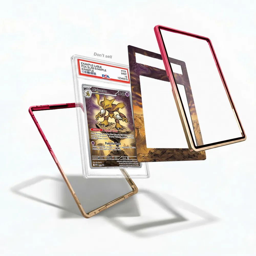acrylic pokemon card display Factory Price Clear Wall Mounted Lucite Acrylic Pokemon Card 3 PSA Holder Frame-acrylicdisplayfactory.com