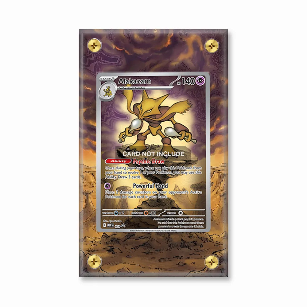 Alakazam MEP 009 Promo Extended Art Display Cases - Screws Case - Front View