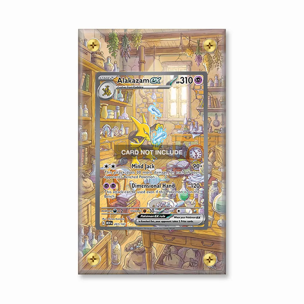 Alakazam ex 201-165 SIR SAR Pokemon 151 Extended Art Display Cases - Screws Case - Front View