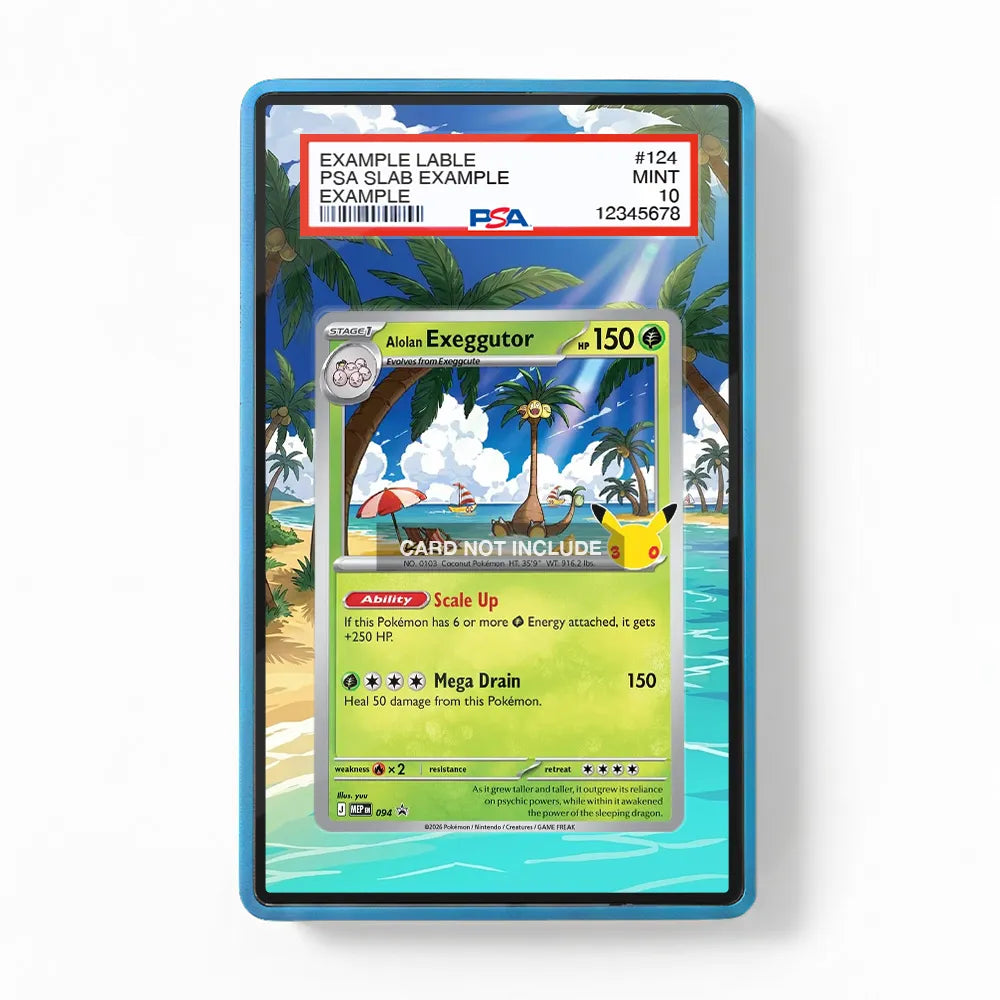Alolan Exeggutor 094 Promo MEP 30th Anniversary Extended Art Display Cases - PSA Slab Case - Front View