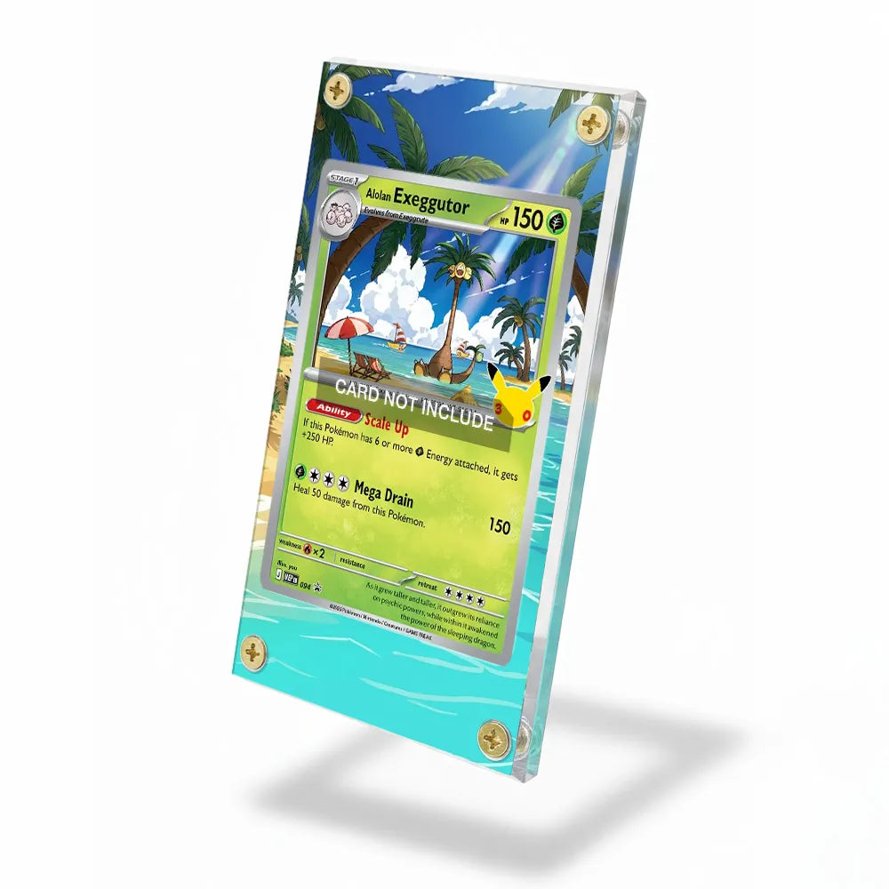 Alolan Exeggutor 094 Promo MEP 30th Anniversary Extended Art Display Cases - Screws Case - Side View