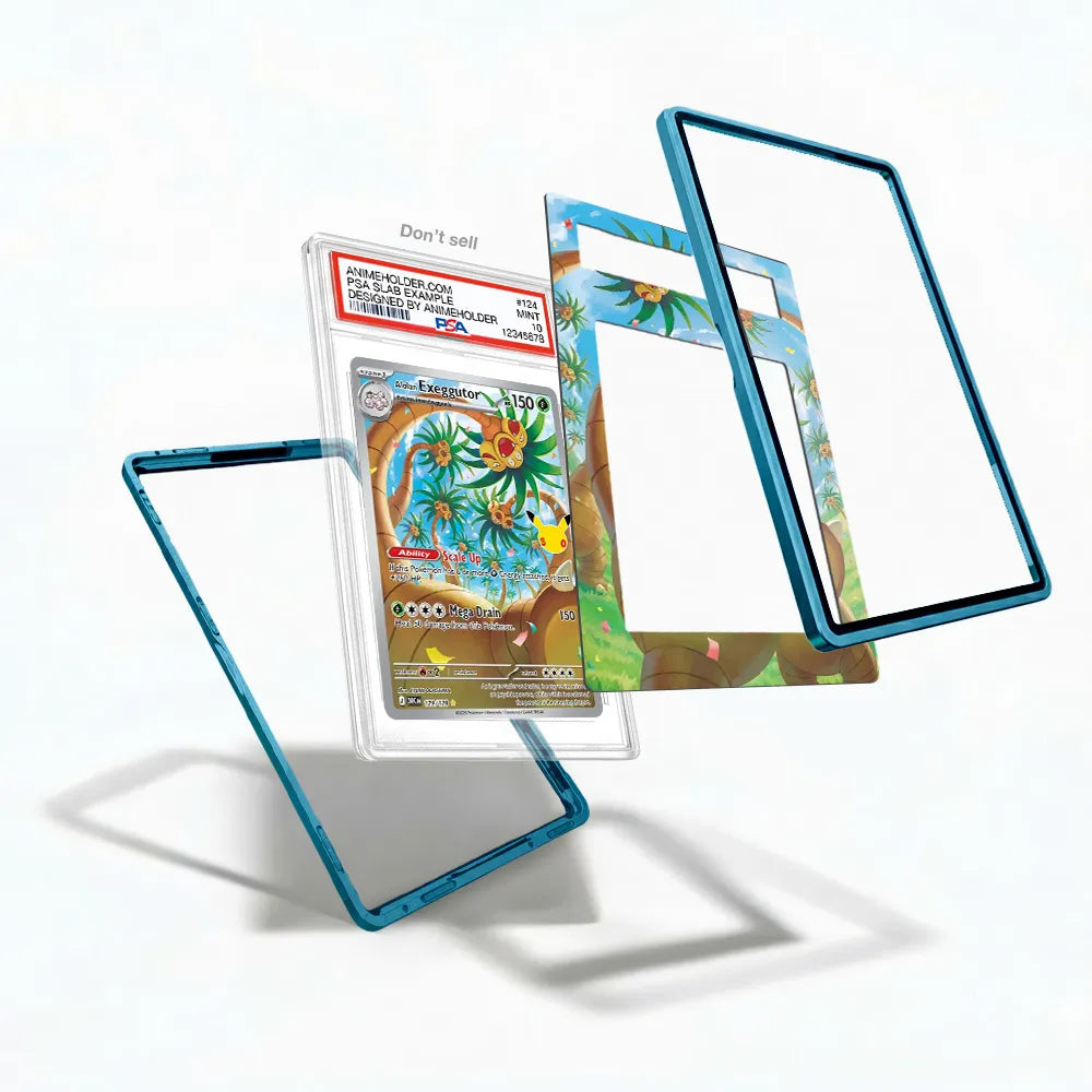 Alolan Exeggutor 129-128 30th Anniversary Pokemon Cards Custom Art Display Cases - PSA Slab Case - Detail View