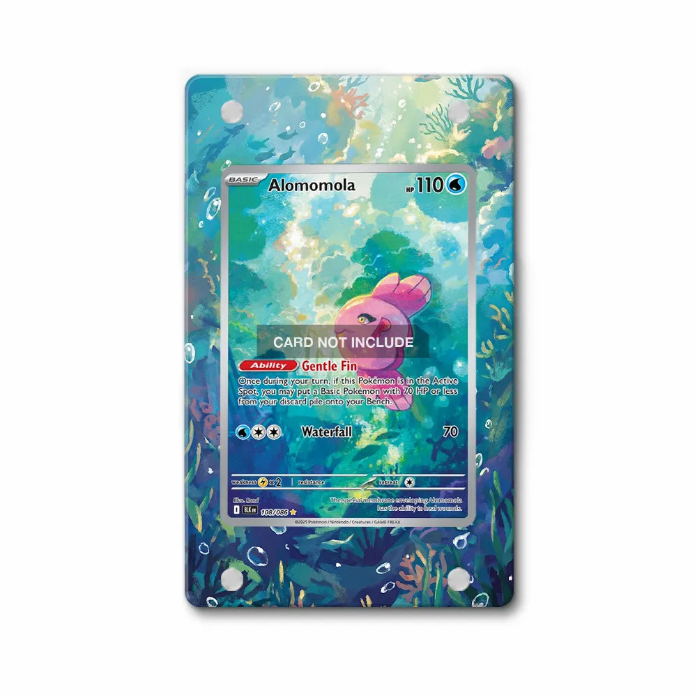 Alomomola 108-086 Black Bolt Pokemon Cards Extended Art Display Cases - PSA Slab Case - Front View