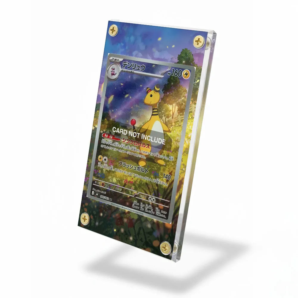 Ampharos IR AR Ninja Spinner Chaos Rising Extended Art Display Cases - Screws Case - Side View