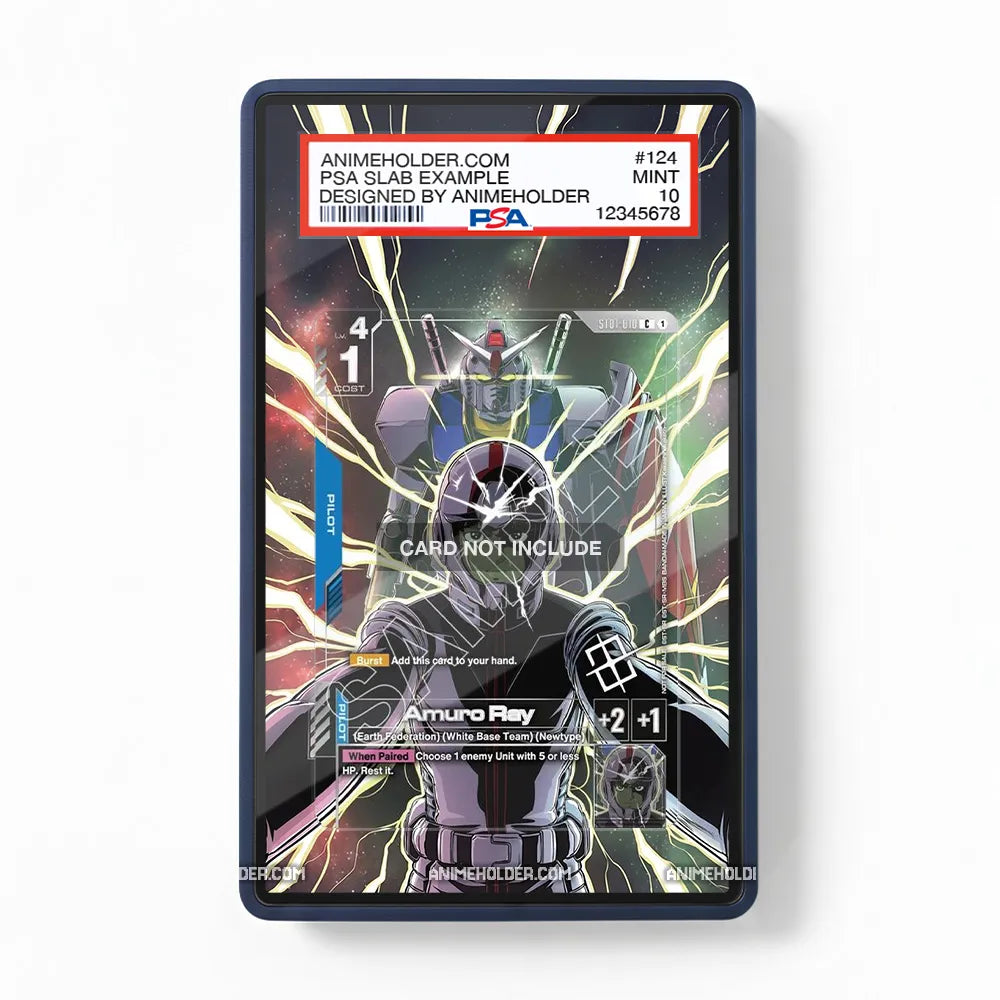 Amuro Ray C1 ST01-001 Extended Art Display Cases - PSA Slab Case - Front View