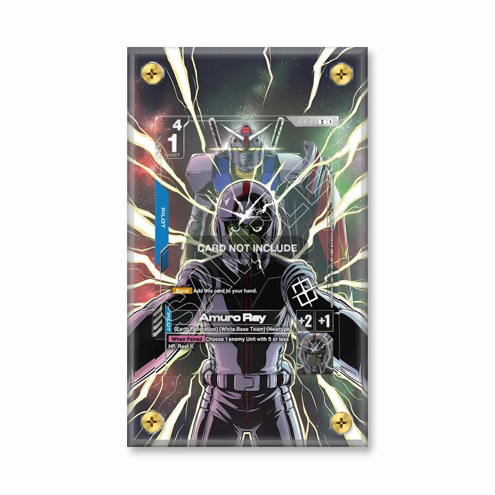 Amuro Ray C1 ST01-001 Extended Art Display Cases - Screws Case - Front View