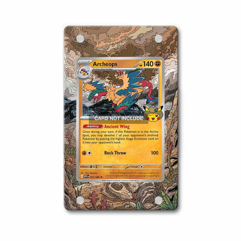 Archeops 051-086 Sword & Shield Pokemon Cards Extended Art Display Cases - PSA Slab Case - Front View