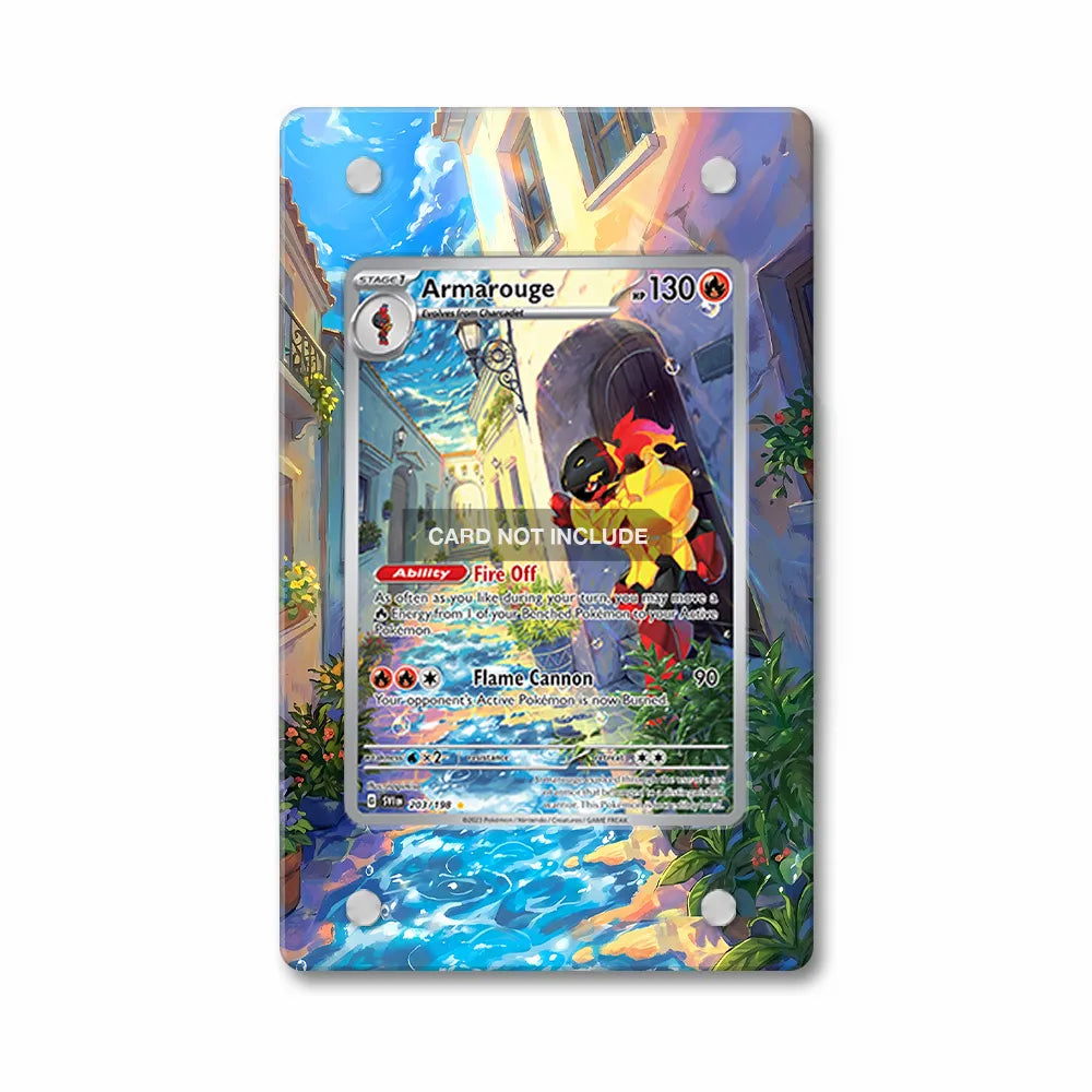 Armarouge 203-198 IR AR Scarlet Violet Base Set Extended Art Display Cases - PSA Graded Guard Case - Front View