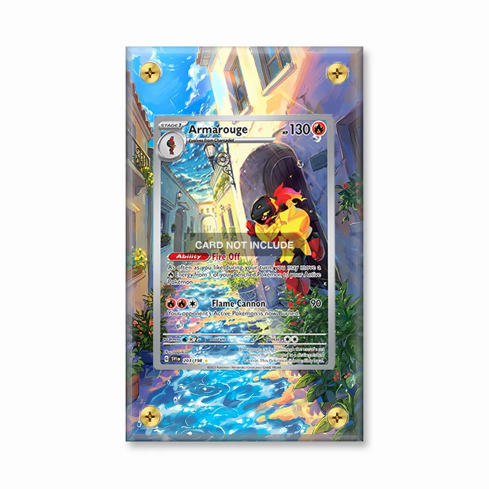 Armarouge 203-198 IR Scarlet & Violet Base Set Extended Art Pokemon Card Display Case – Anime Holder