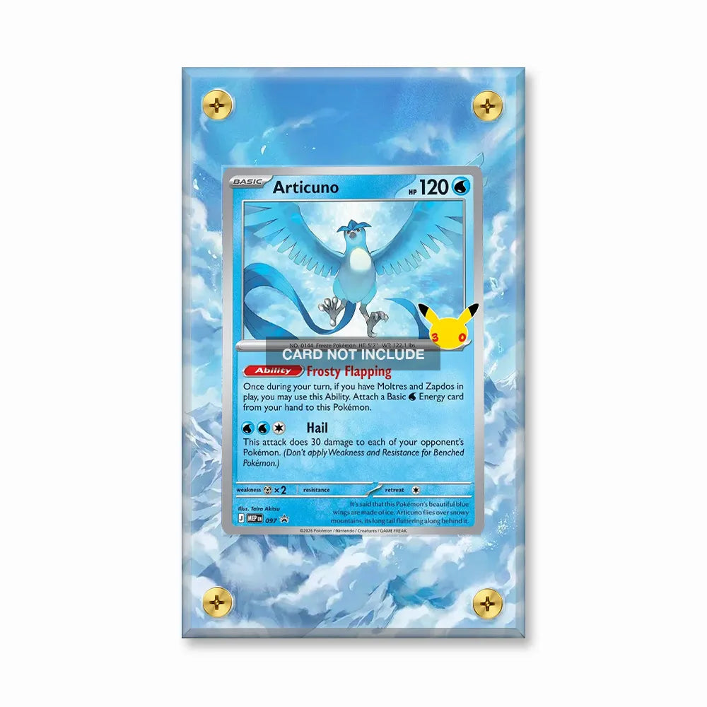 Articuno 097 Promo MEP 30th Anniversary Extended Art Display Cases - Screws Case - Front View
