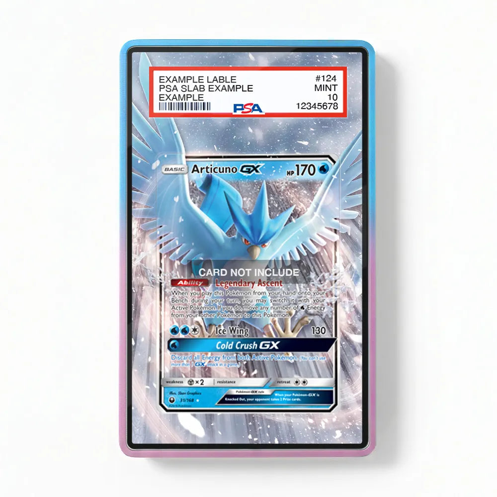 Articuno GX 31 Pokemon Celestial Storm Extended Art Display Cases - PSA Slab Case - Front View