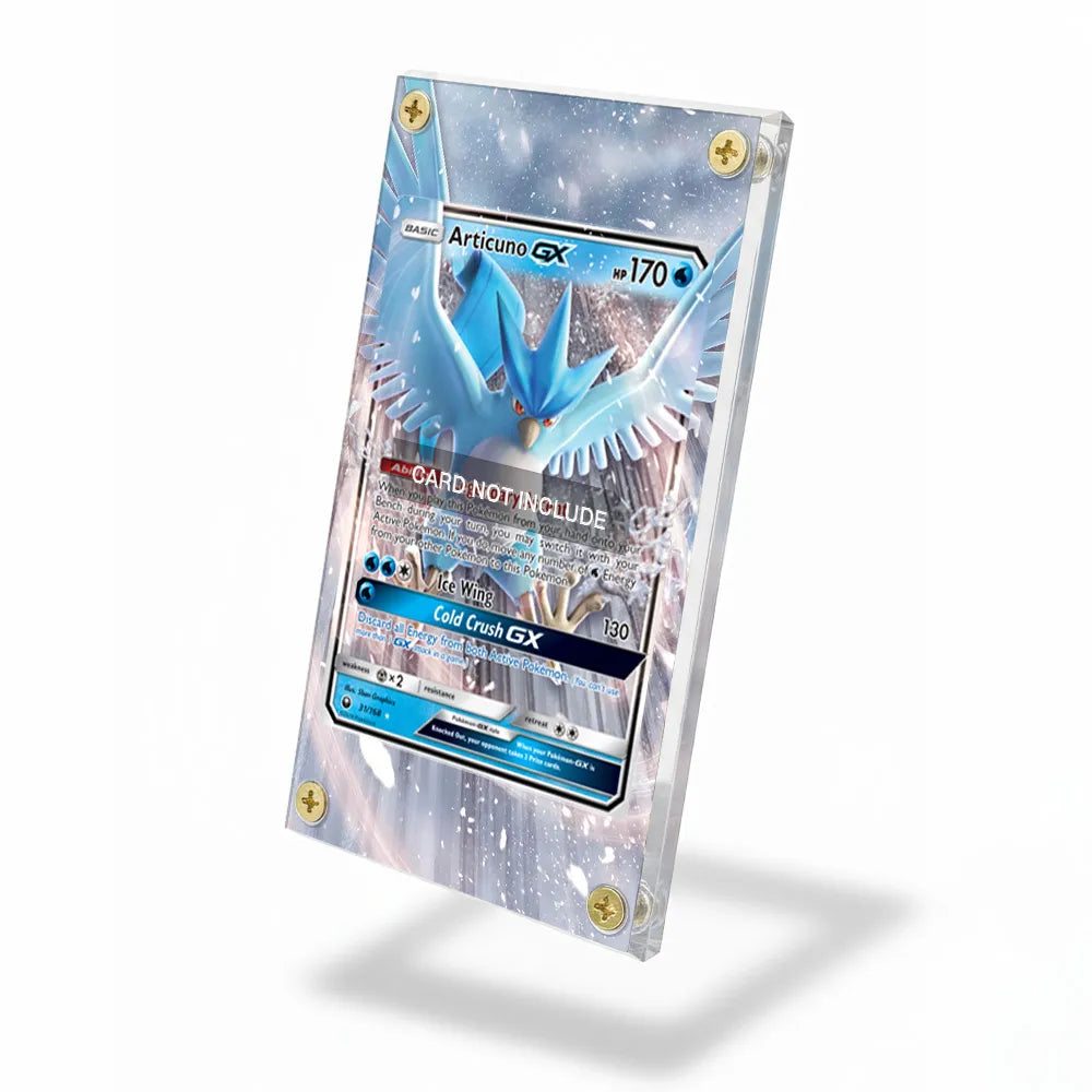 Articuno GX 31 Pokemon Celestial Storm Extended Art Display Cases - Screws Case - Side View