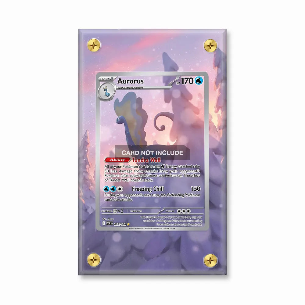 Aurorus 092-088 Paradox Rift Pokemon Cards Extended Art Display Cases - Screws Case - Front View