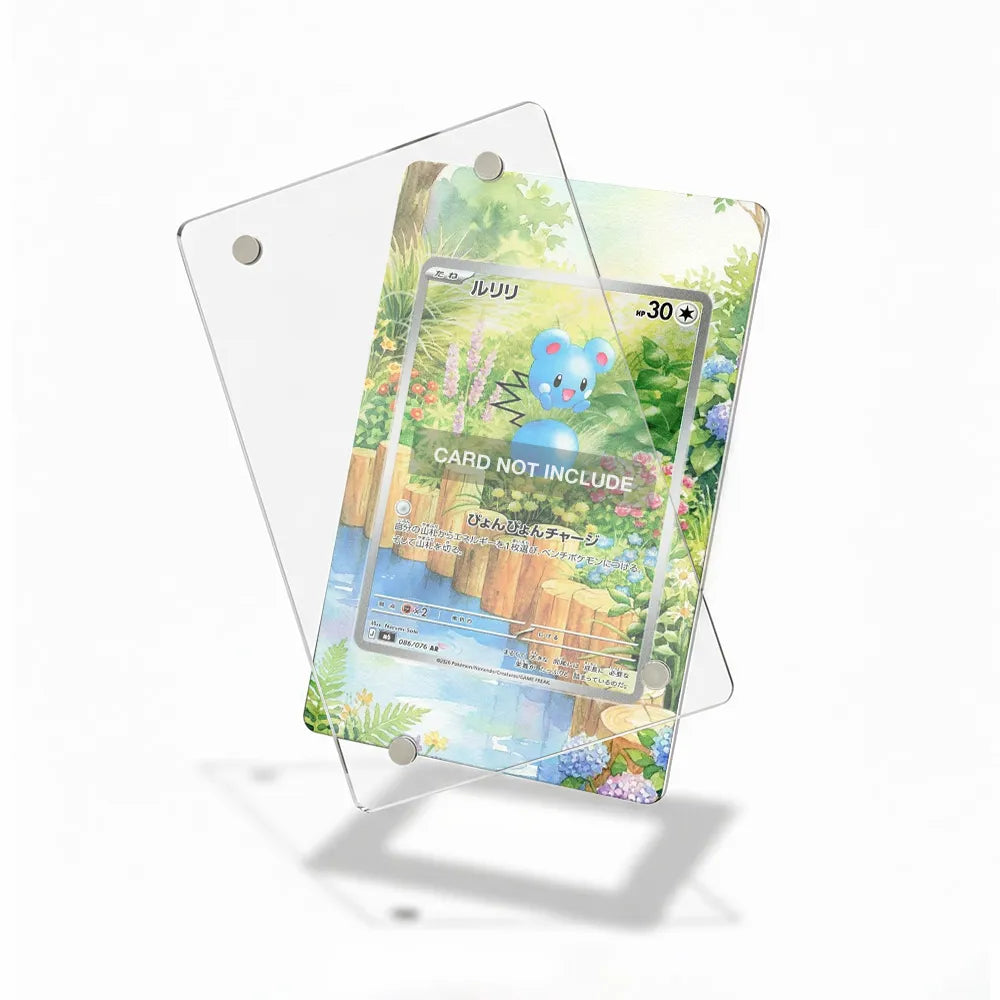 Azurill 086-076 AR Storm Emeralda Delta Reign Pokemon Cards Custom Art Display Cases - Magnetic Case - Detail View
