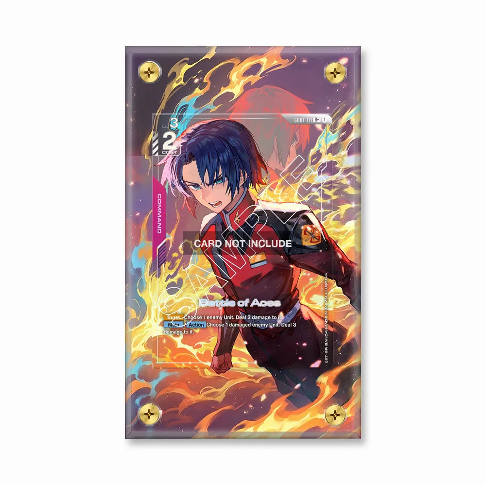 Battle of Aces GD01-111 Battle Spirits Pokemon Cards Custom Art Display Cases - Screws Case - Front View