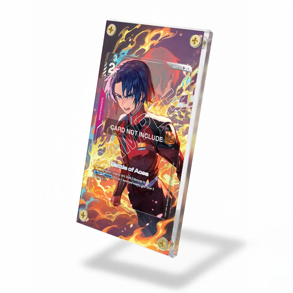 Battle of Aces GD01-111 Battle Spirits Pokemon Cards Custom Art Display Cases - Screws Case - Side View