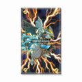 Black Kyurem-EX 145-149 Boundaries Crossed Black & White Pokemon Cards Custom Art Display Cases - Screws Case - Front View