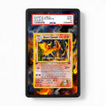 Blaine's Charizard 3-132 Gym Challenge Extended Art Display Cases - PSA Slab Case - Front View