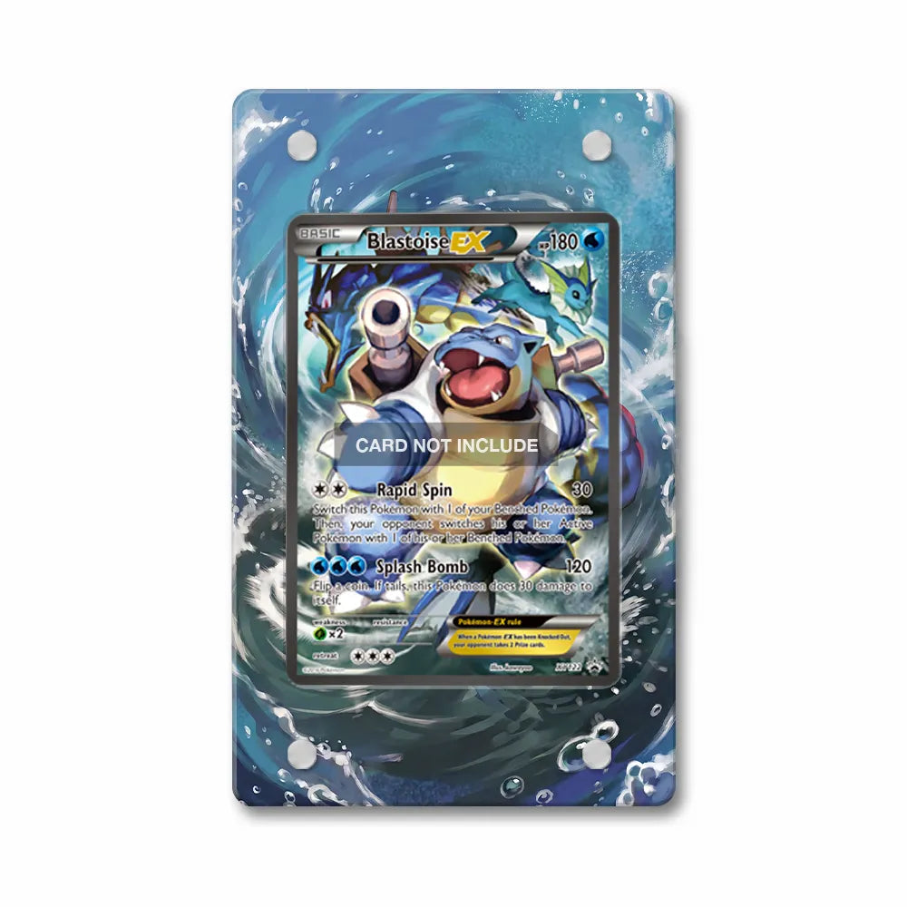 Blastoise-EX XY122 Promo XY Series Extended Art Display Cases - Magnetic Case - Front View