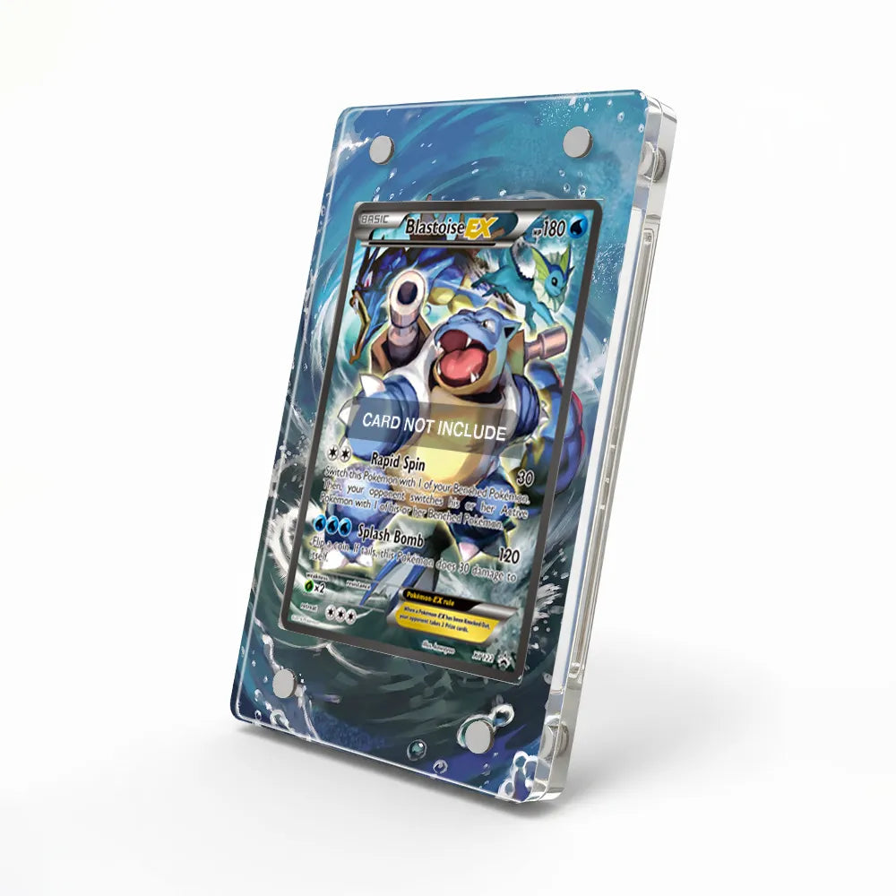 Blastoise-EX XY122 Promo XY Series Extended Art Display Cases - Magnetic Case - Side View
