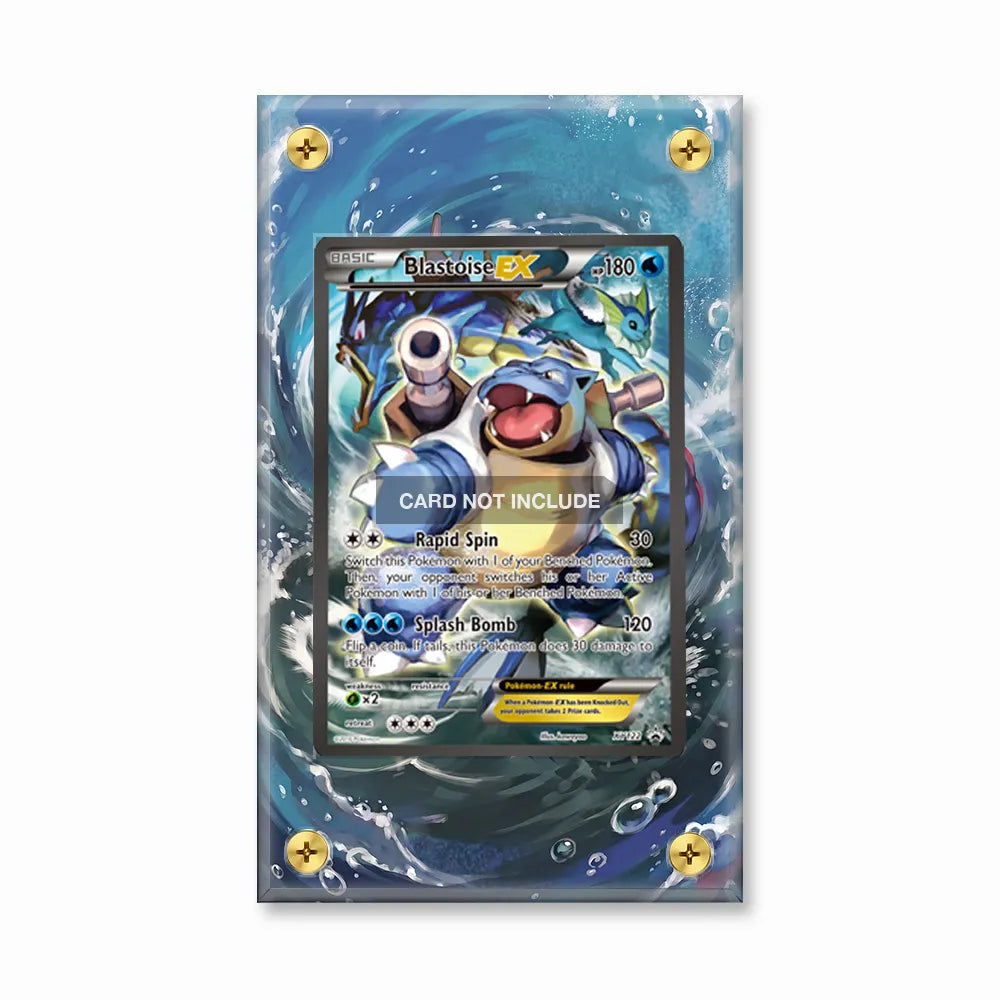 Blastoise-EX XY122 Promo XY Series Extended Art Display Cases - Screws Case - Front View