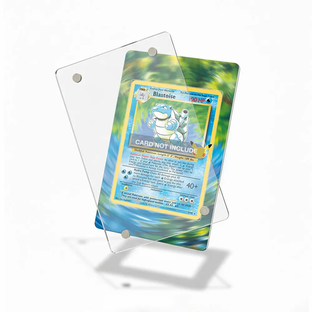 Blastoise 2-102 25th Anniversary Celebrations Extended Art Display Cases - Magnetic Case - Detail View