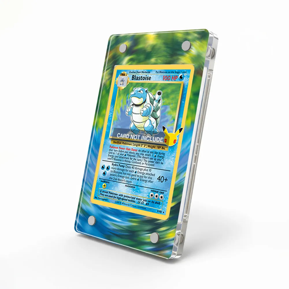Blastoise 2-102 25th Anniversary Celebrations Extended Art Display Cases - Magnetic Case - Side View