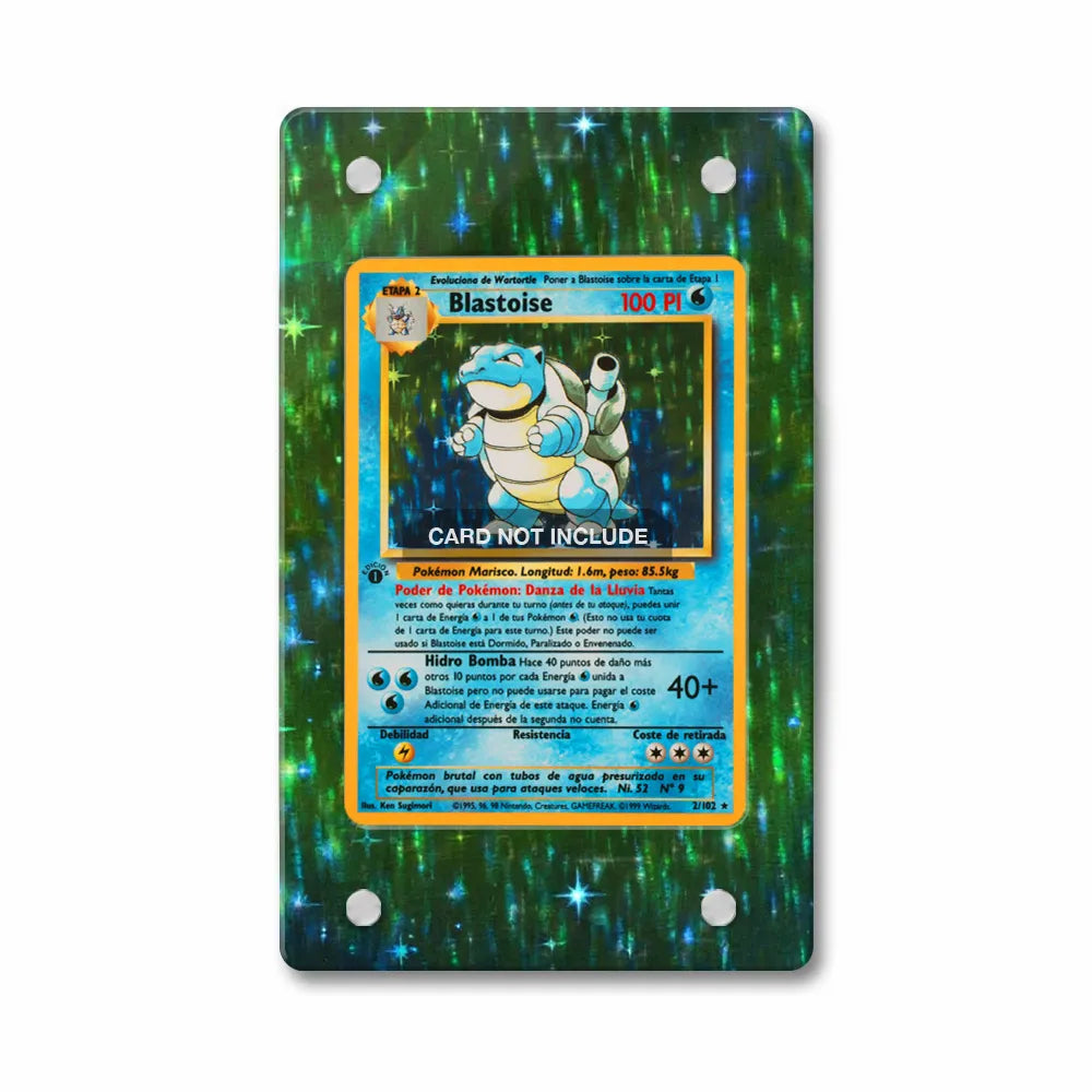 Blastoise 2-102 Base Set Extended Art Display Cases - PSA Slab Case - Front View