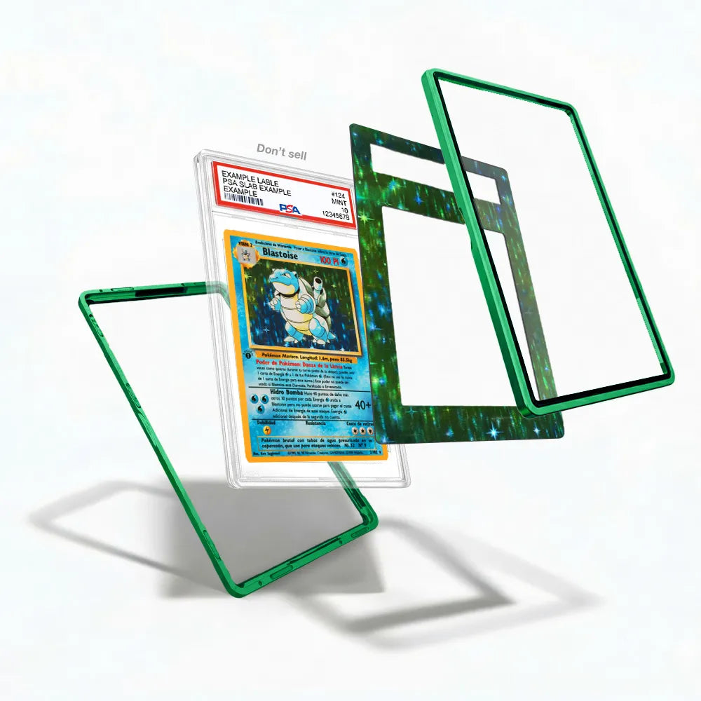 Blastoise 2-102 Base Set Extended Art Display Cases - PSA Slab Case - Detail View