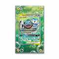 Blastoise & Piplup GX 215-236 Cosmic Eclipse Pokemon Cards Custom Art Display Cases - Screws Case - Front View