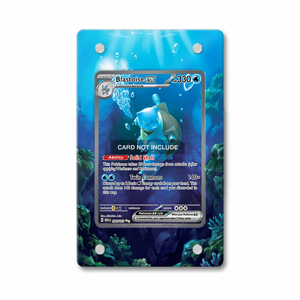 Blastoise ex 200-165 SIR SAR Pokemon 151 Extended Art Display Cases - PSA Graded Guard Case - Front View