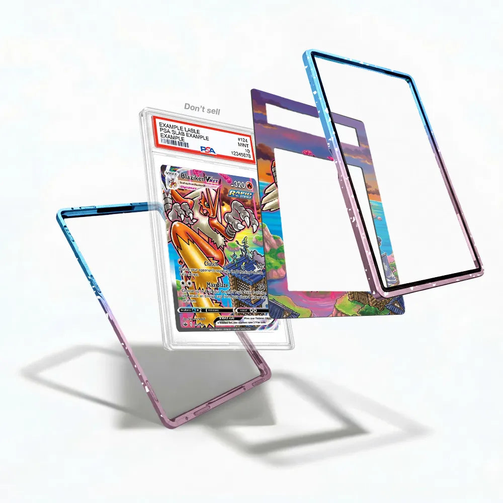 Blaziken VMAX 201-198 SIR SAR Chilling Reign Alternate Art Extended Art Display Cases - PSA Slab Case - Detail View