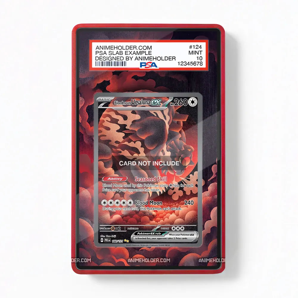 Bloodmoon Ursaluna ex 168-131 SIR Pokemon Cards Extended Art Display Cases - PSA Slab Case - Front View