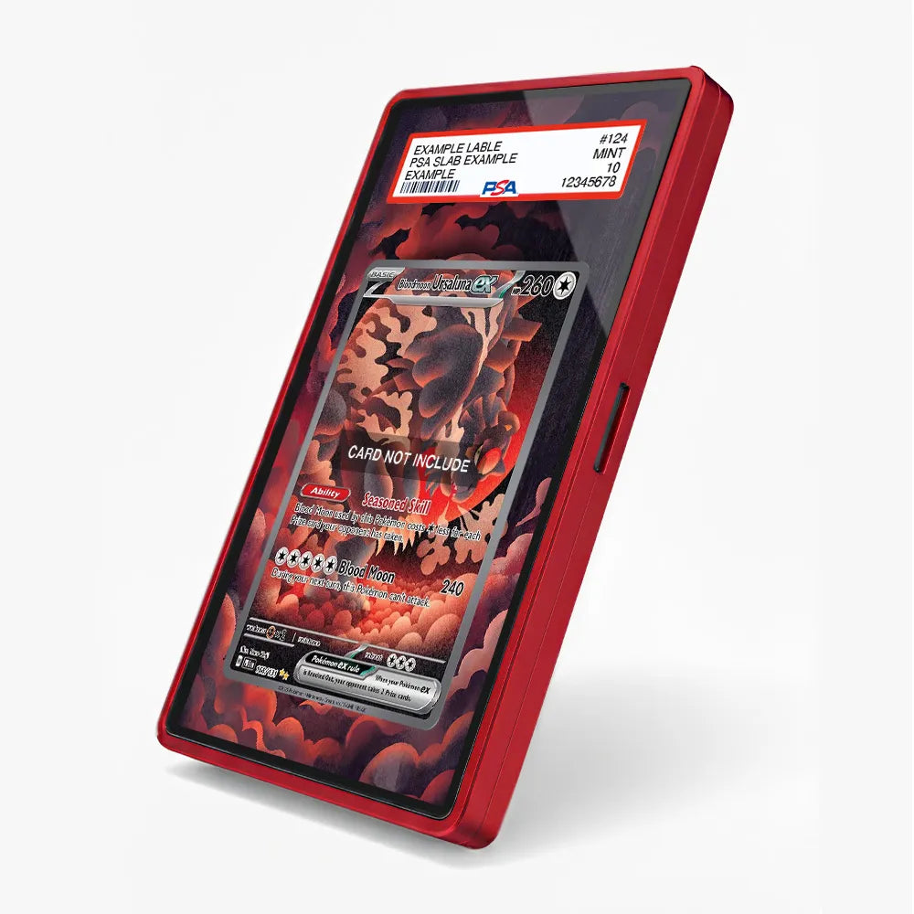 Bloodmoon Ursaluna ex 168-131 SIR Pokemon Cards Extended Art Display Cases - PSA Slab Case - Side View