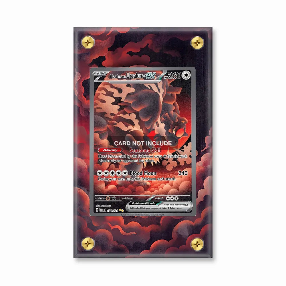 Bloodmoon Ursaluna ex 168-131 SIR Pokemon Cards Extended Art Display Cases - Screws Case - Front View