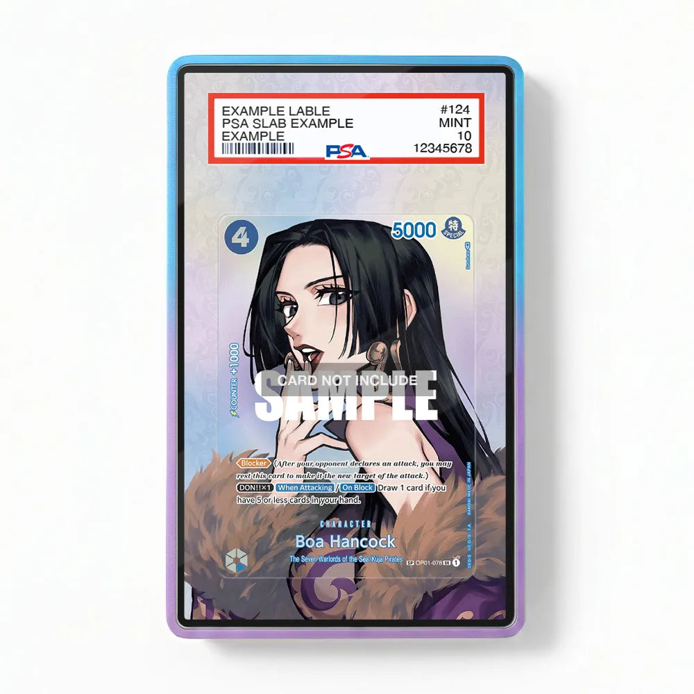 Boa Hancock OP01-078 SR OP01 Seven Warlords of the Sea Extended Art Display Cases - PSA Slab Case - Front View