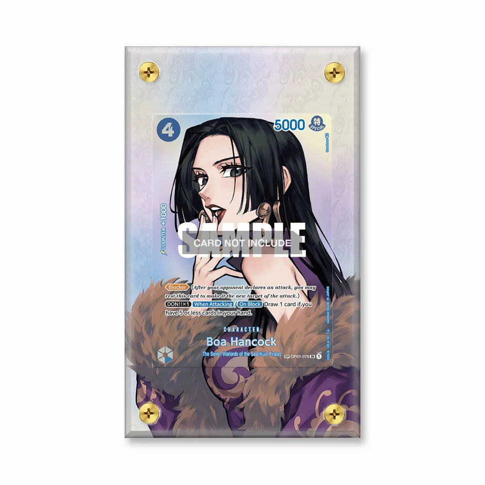 Boa Hancock OP01-078 SR OP01 Seven Warlords of the Sea Extended Art Display Cases - Screws Case - Front View