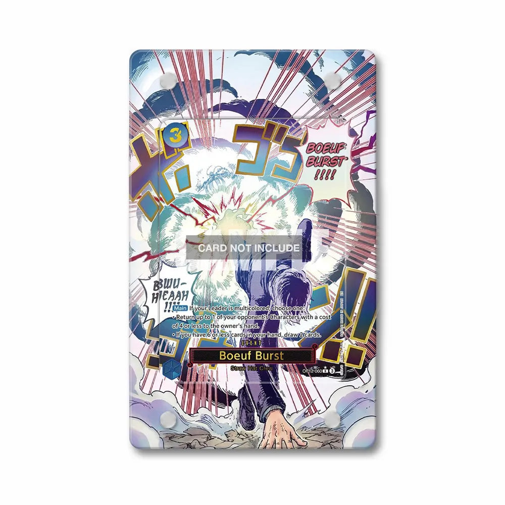 Boeuf Burst OP12-060 Straw Hat Crew Extended Art Display Cases - Magnetic Case - Front View