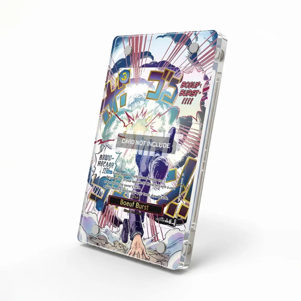 Boeuf Burst OP12-060 Straw Hat Crew Extended Art Display Cases - Magnetic Case - Side View