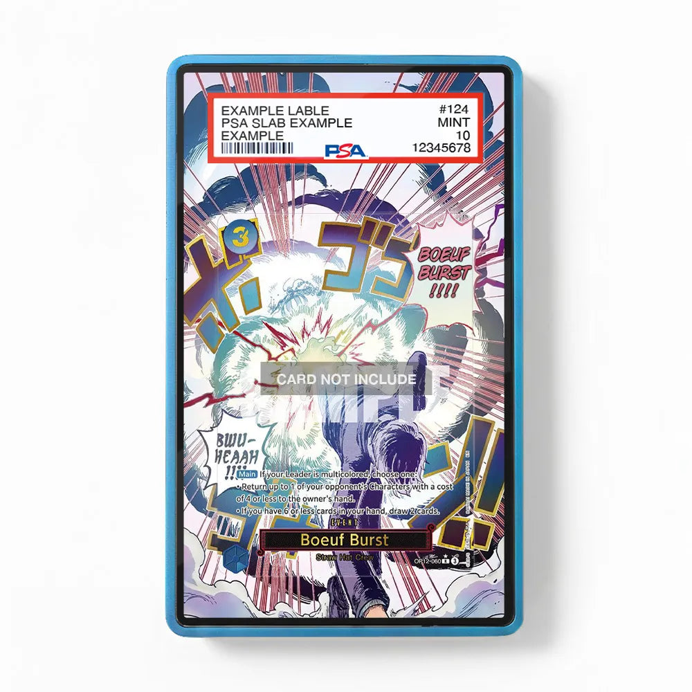 Boeuf Burst OP12-060 Straw Hat Crew Extended Art Display Cases - PSA Slab Case - Front View