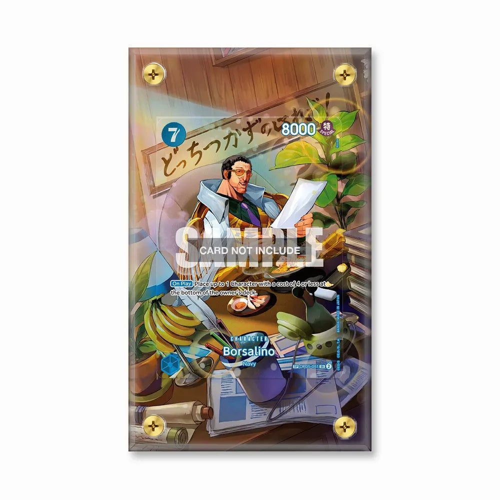 Borsalino SP OP05-051 Special One Piece Cards Custom Art Display Cases - Screws Case - Front View