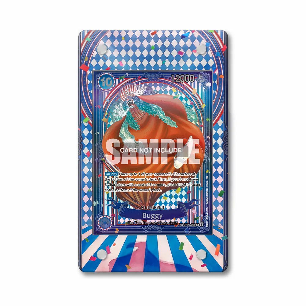 Buggy OP09-051 3rd Anniversary Silver Special Rare OP14 Extended Art Display Cases - PSA Graded Guard Case - Front View